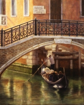5 Gondolero II - Serie Venecia, óleo sobre lienzo, 100x81